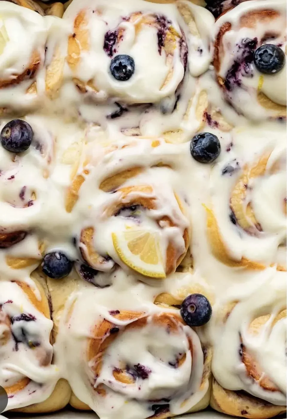 Lemon and Blueberry Cinnamon Rolls